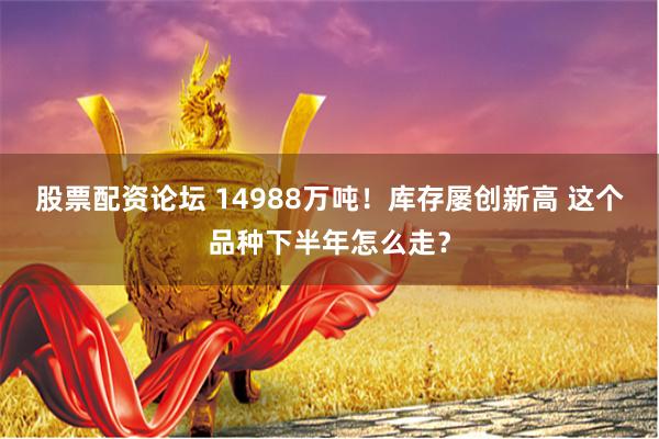 股票配资论坛 14988万吨！库存屡创新高 这个品种下半年怎么走？