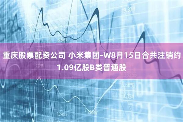 重庆股票配资公司 小米集团-W8月15日合共注销约1.09亿股B类普通股